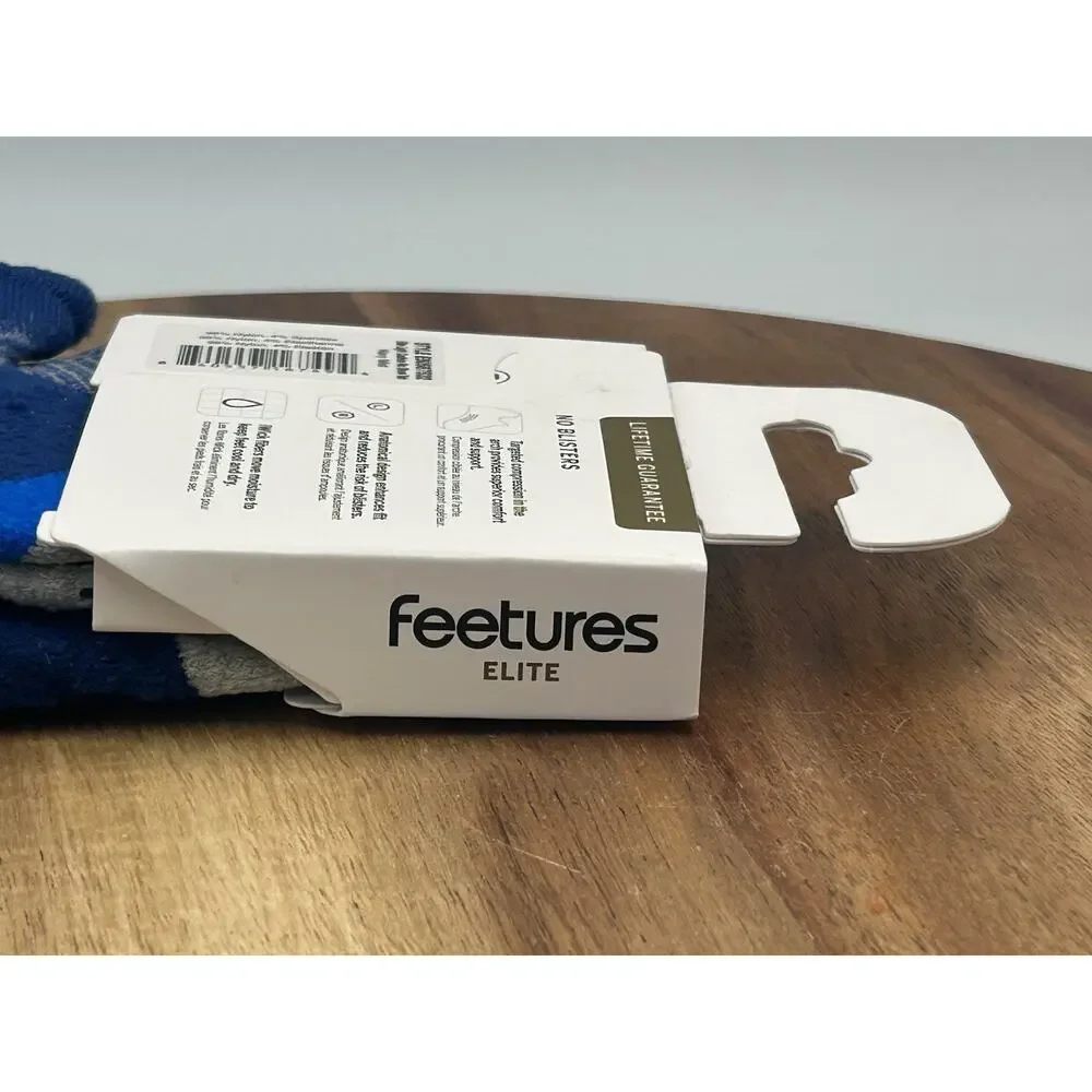 Feetures Elite Light Cushion Medium Cobalt Blue No Show Tab New